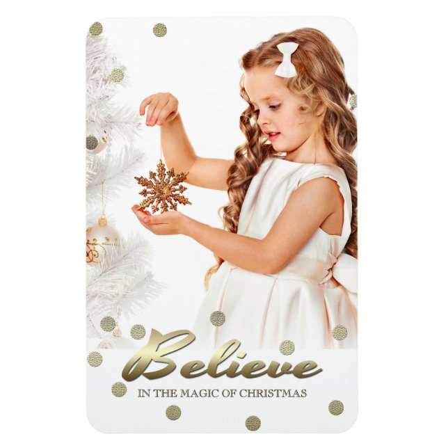 Believe. Christmas Gift Photo Magnets (Vertical)