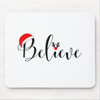 Believe Christmas Mousepad Xmas Graphic
