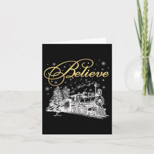 Believe Christmas North Pole Polar Express All Abr Card