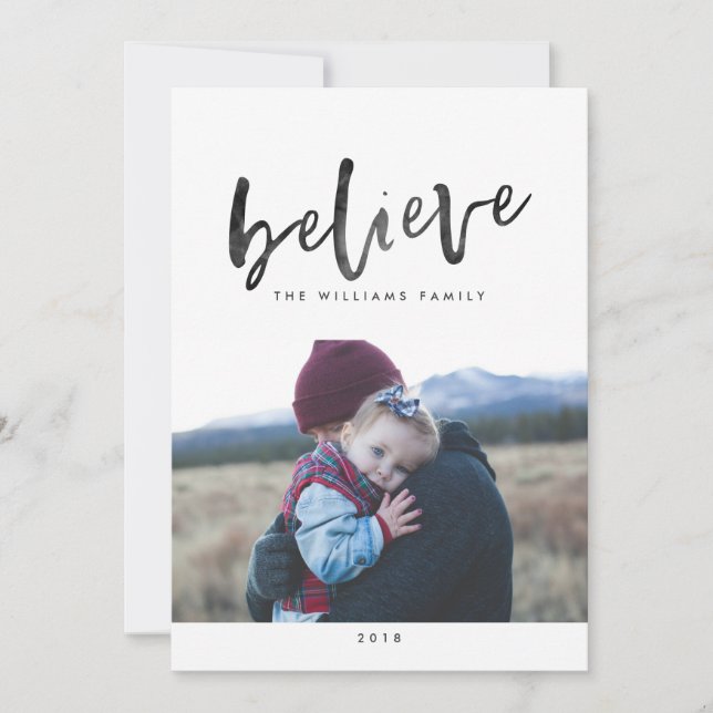 Believe Christmas Photo Cards (Front)