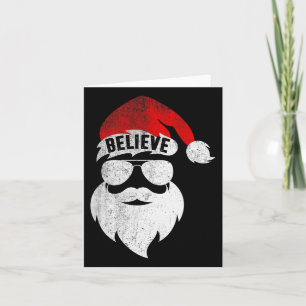 Believe Christmas Santa Claus Pajamas Family Reuni Card