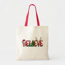Believe Christmas Tote Bag