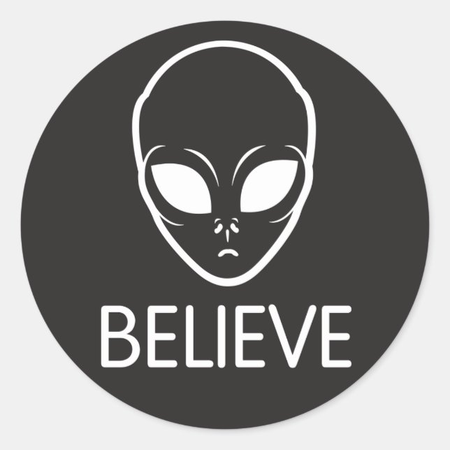 Believe Classic Round Sticker (Front)