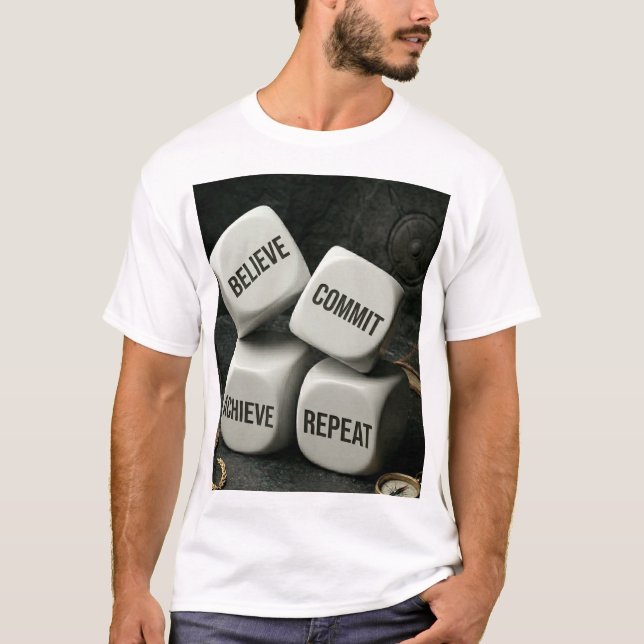 BELIEVE COMMIT ACHIEVE REPEAT - Spartan Warrior Mi T-Shirt (Front)