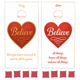 Believe Cornhole Set