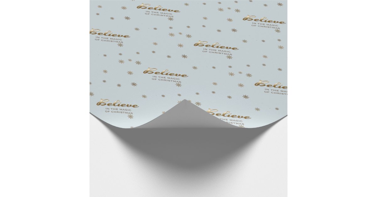 Believe. Custom Name Gift Wrapping Paper Zazzle