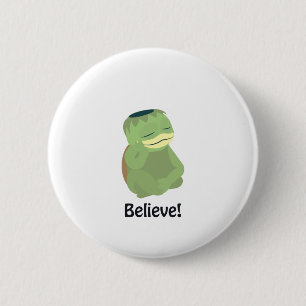 Believe! Cute Kappa Pinback Button
