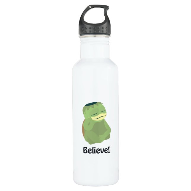 Believe! Cute Kappa Water Bottle (Front)