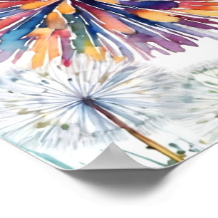  Believe! Dandelions wishing weeds Poster