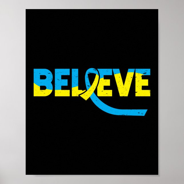 Believe Down Syndrome Awareness Special Education Poster (Front)