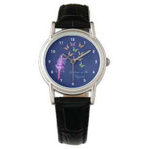 Believe Fairy Butterflies Inspirational Watch