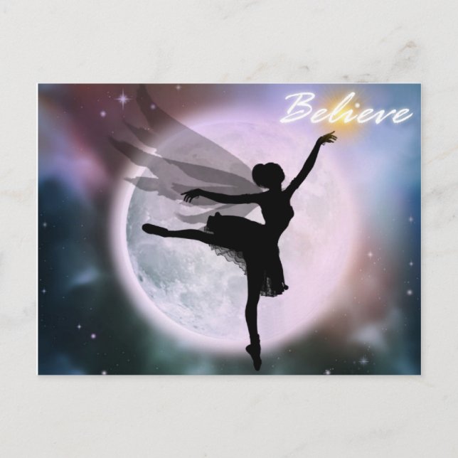 Believe fairy dance postcard (Front)