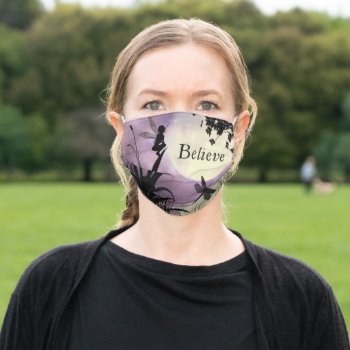Believe Fairy Facemask Adult Cloth Face Mask by RenderlyYours at Zazzle
