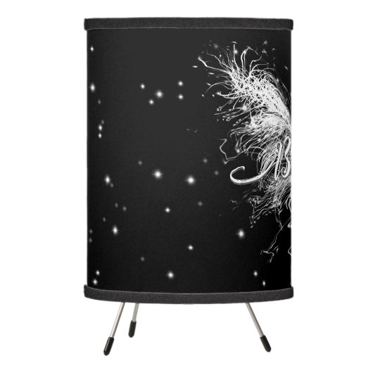 Believe Fairy Starlight Black Fantasy Tripod Lamp (Left)