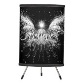 Believe Fairy Starlight Black Fantasy Tripod Lamp (Front)