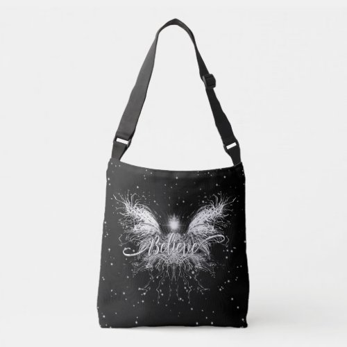 Believe Fairy Starlight Fantasy Black Crossbody Bag