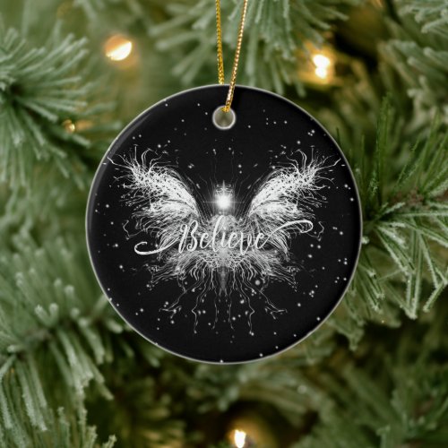 Believe Fairy Starlight Fantasy Ceramic Ornament