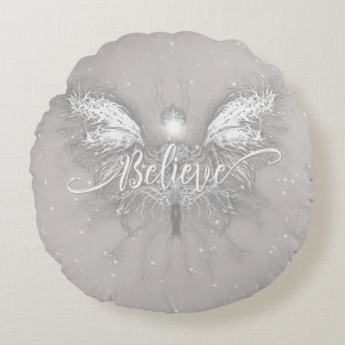 Believe Fairy Starlight Fantasy Round Pillow