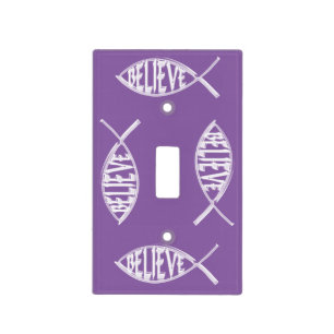 Believe Fish Lavender Light Switch Cover