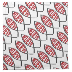 Believe Fish - Red Cloth Napkin