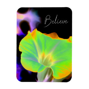 "Believe" Floral Print Flexible Photo Magnet
