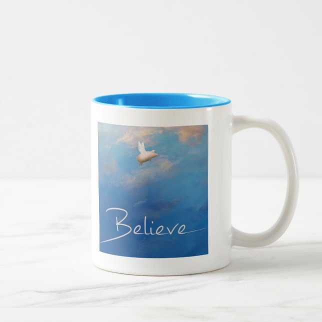 believe-flying pig mug (Right)