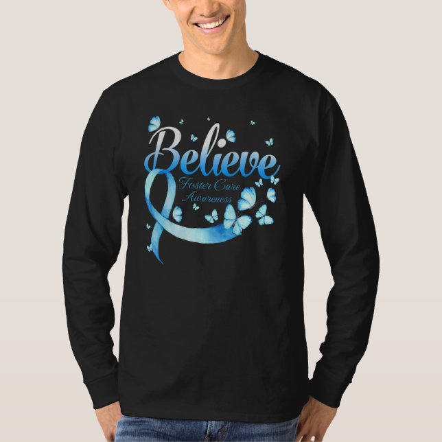 Believe Foster Care Awareness Butterfly T-Shirt (Front)