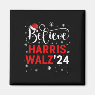Believe Harris Wheimer 24 Santa Hat Christmas 2024 Magnet