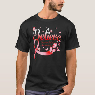Believe Hemophilia Awareness Butterfly T-Shirt