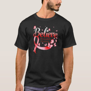 Believe Hemophilia Awareness Butterfly T-Shirt
