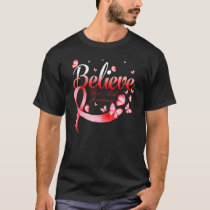 Believe Hiv Aids Awareness Butterfly T-Shirt