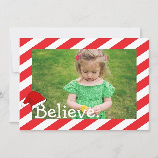 Believe, Holiday Christmas Photo (Front)