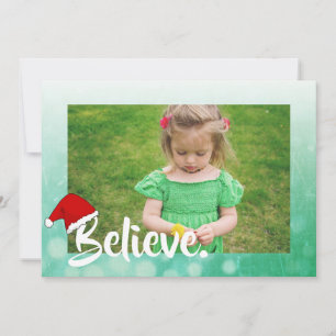 Believe, Holiday Christmas Photo Card