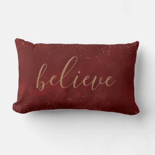 Believe Holiday Decorative Pillow