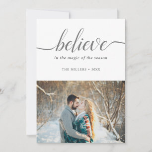 Believe Holiday Handwritten Font White Photo