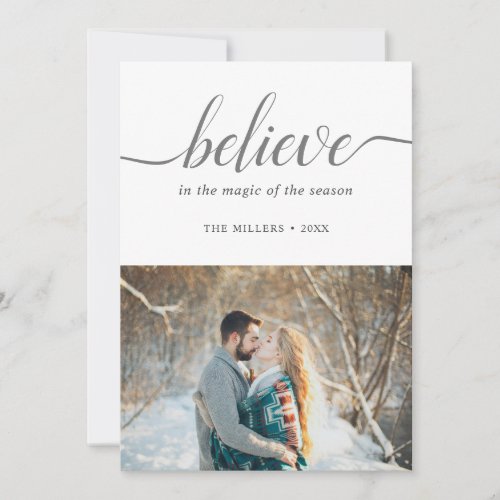 Believe Holiday Handwritten Font White Photo