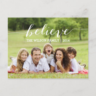 Believe | Holiday Photo Postcard