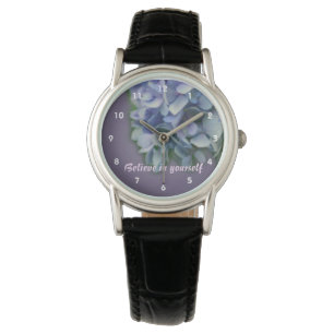 Believe Hydrangea Inspirational Watch