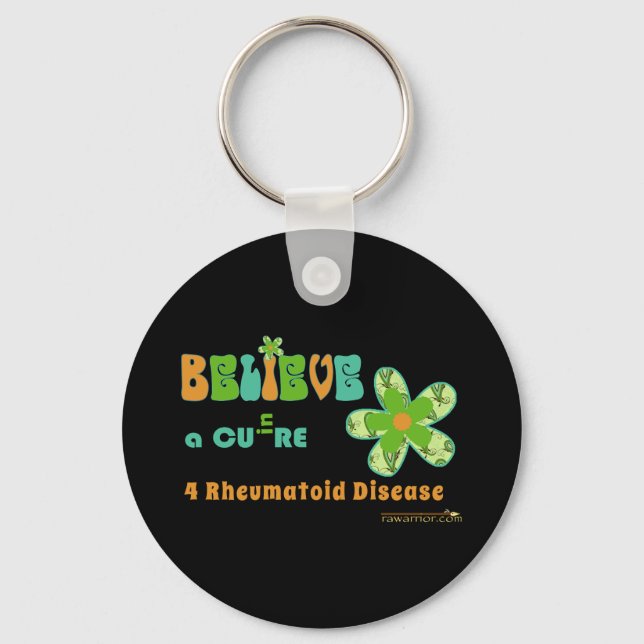 Believe in a CURE message Keychain (Front)