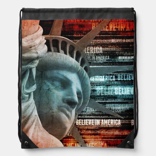 Believe In America Cinch Bag