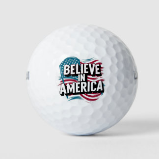 "Believe in America Patriotic Golf Ball" Golf Balls