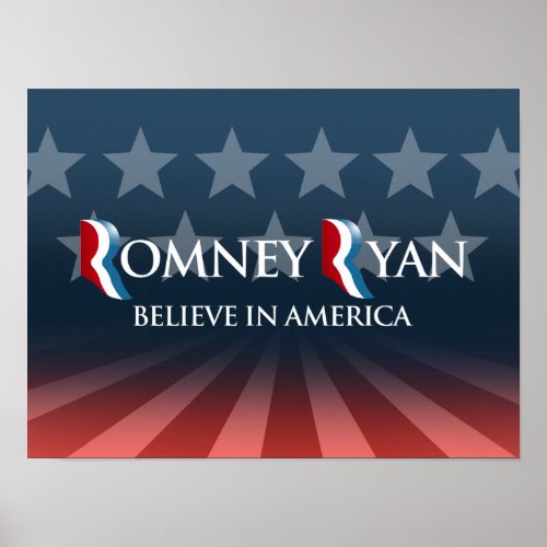 BELIEVE IN AMERICA WITH ROMNEY RYAN _png Poster