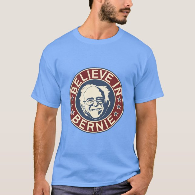 Believe in Bernie T-Shirt (Blue) (Front)