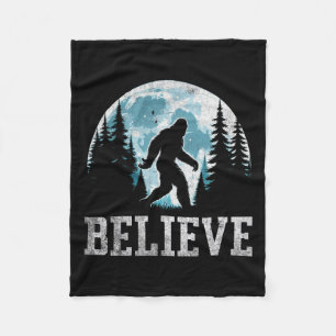 Believe In Bigfoot Sasquatch Gifts Fathers Day Big Fleece Blanket