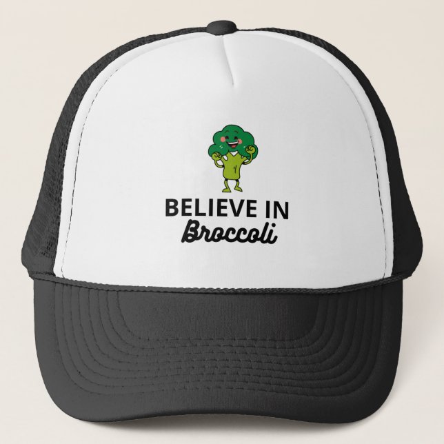 BELIEVE IN BROCCOLI TRUCKER HAT (Front)