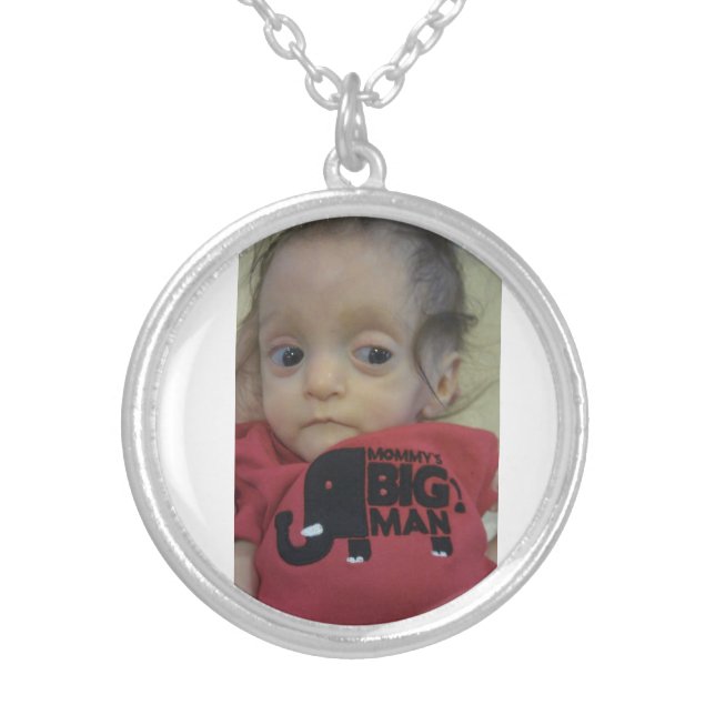 Believe in Castan Silver Plated Necklace (Front)