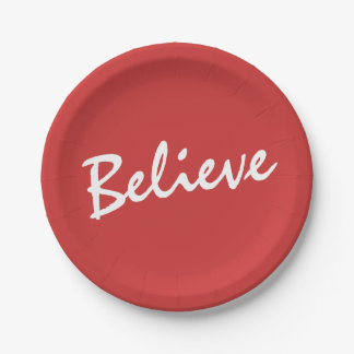 Believe in Christmas | Holiday Paper Plates