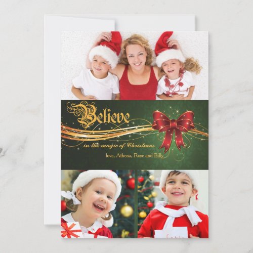 Believe in Christmas Holiday Photo Card