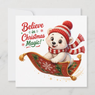 Believe in Christmas Magic Polar Bear Card
