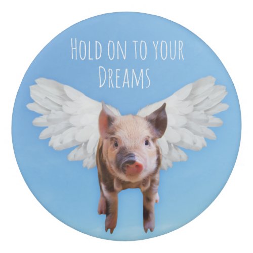Believe in Dreams Funny Pigs Might Fly Eraser